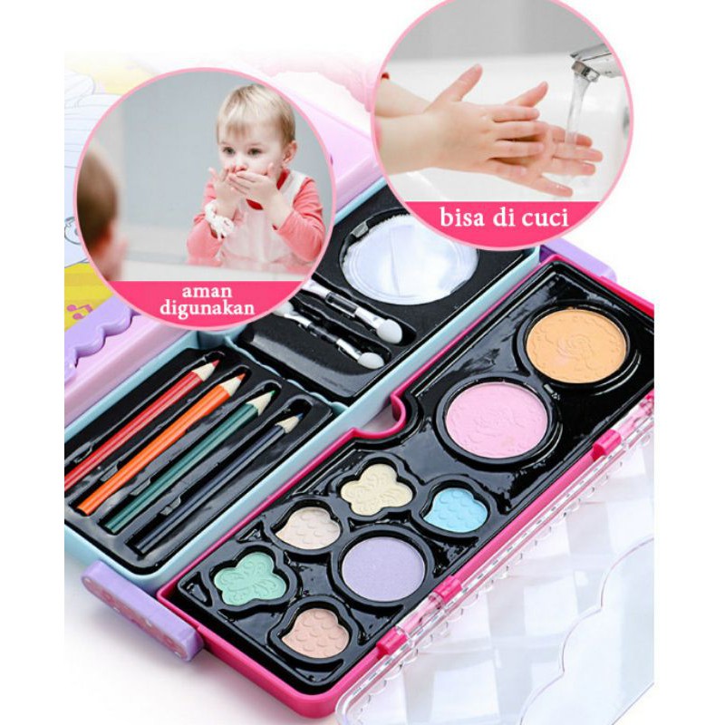 mainan makeup make up doll anak 3in1 fungsi real