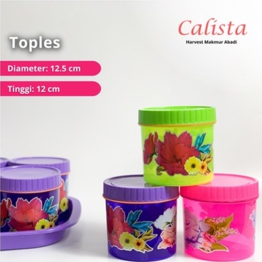 Toples Set Calista Tonam 7 in 1 / Toples Set Plus Nampan / Toples Bulat / Toples Plastik