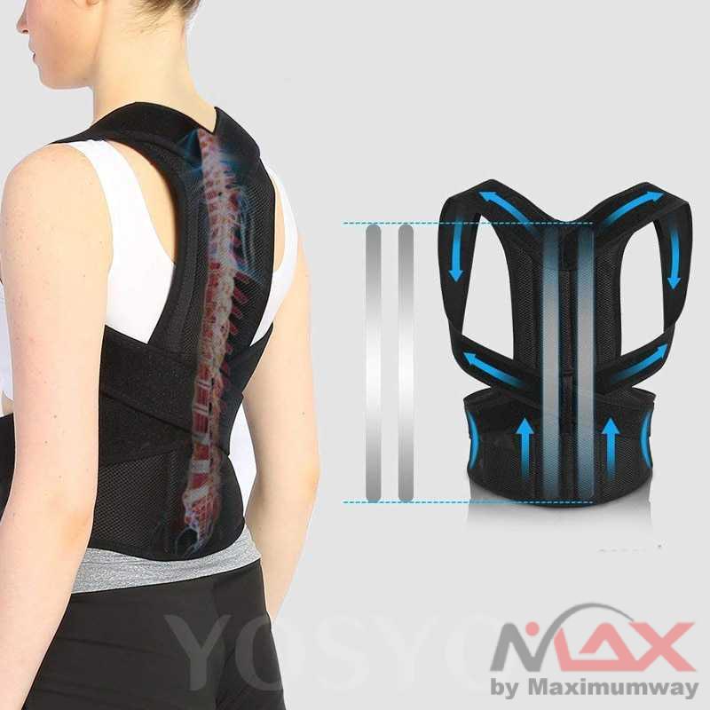 Alat Terapi Sakit Punggung &amp; Pinggang Magnetic Sabuk Belt Magnetic Terapi Koreksi Postur Punggung New Medical Adjustable Clavicle Posture Corrector Men Woemen Back Brace Shoulder Lumbar Support Belt Corset Posture Correction