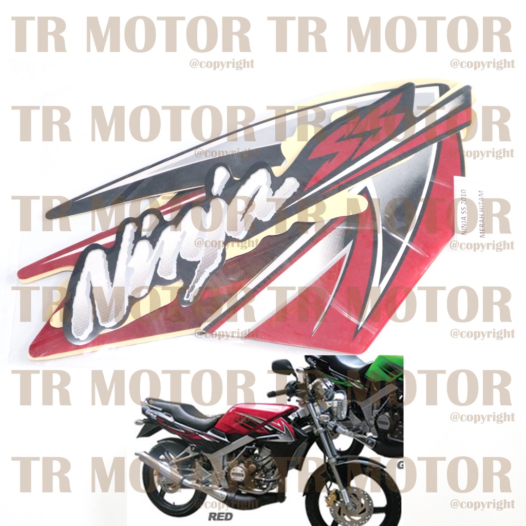 Stiker Motor Ninja SS 2010 Sticker Striping Lis Full Set Motor