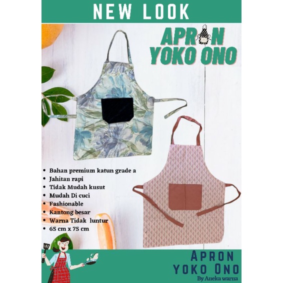 Apron | Apron masak | Apron Fashionable | Apron motif | Celemek Masak