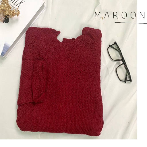 CARDIGAN RAJUT / BATWING KELELAWAR CARDIGAN / CARDIGAN BIG SIZE(PREMIUM)-MAROON