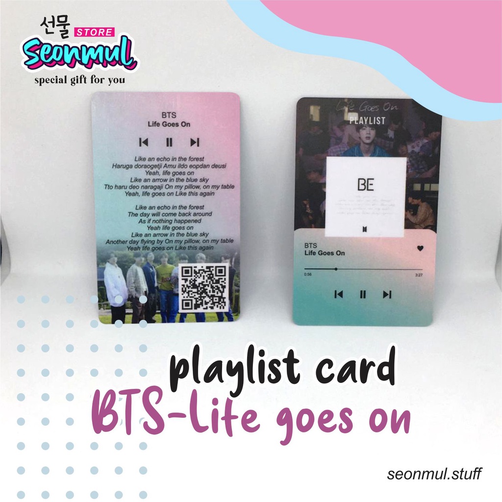 READY STOCK PLAYLIST CARD BTS DYNAMITE BTS-Lite goes on