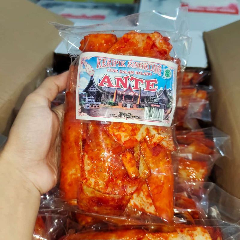 

keripik ante / keripik pedas
