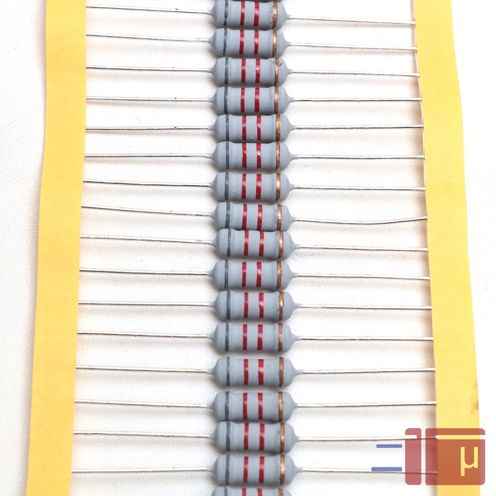 x10 Resistor 8K2 8.2K 1W Metal Oxide 5% Taiwan Kaki Tembaga