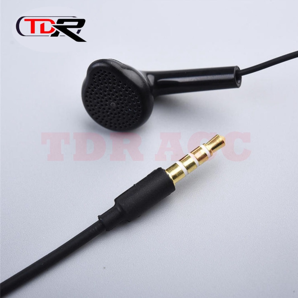 HEADSET - EARPHONE - HANDSFREE SAMSUNG J1 ACE ORI VIETNAM HITAM KABEL BESAR SUARA EXTRA BASS PANJANG 1.5 METER