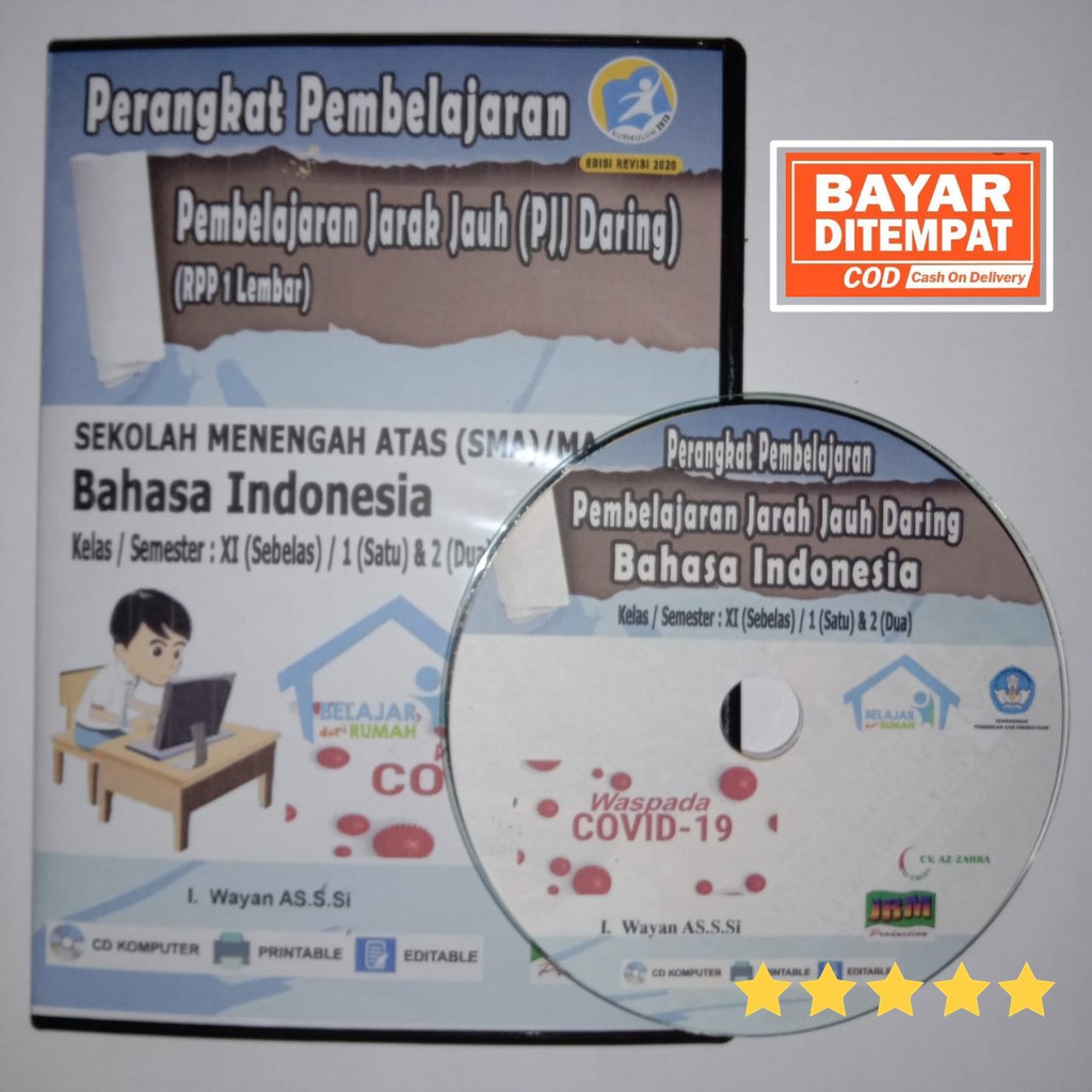 CD RPP DARING PJJ dan Tatap Muka 1 Lembar SMA MA Kelas 11 - XI Mapel BAHASA INDONESIA Revisi Terbaru-0