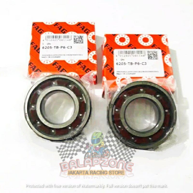 Bearing highspeed kruk as yamaha 125Z (2 pcs 6205) FAG original germany