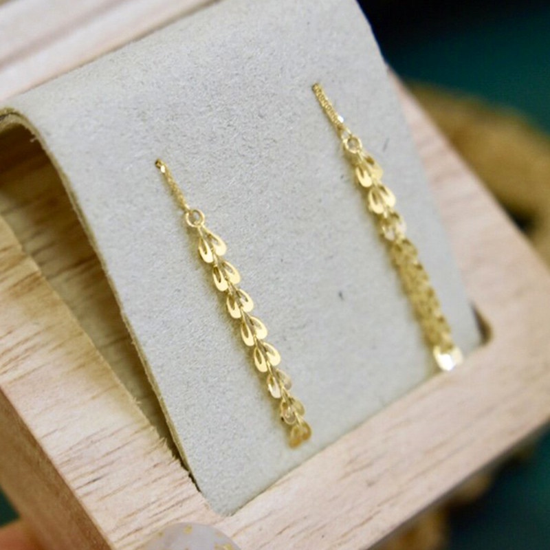 Anting Titanium Asli Ekor Phoenix Lapis Emas 18K Anti Karat Keberuntungan Perhiasan Wanita