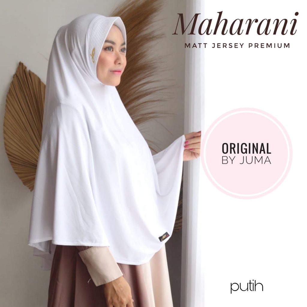 Hijab Instan Polos Jumbo XL / Bergo Daily / Jilbab Harian Adem Jersey Premium Juma Maharani Series