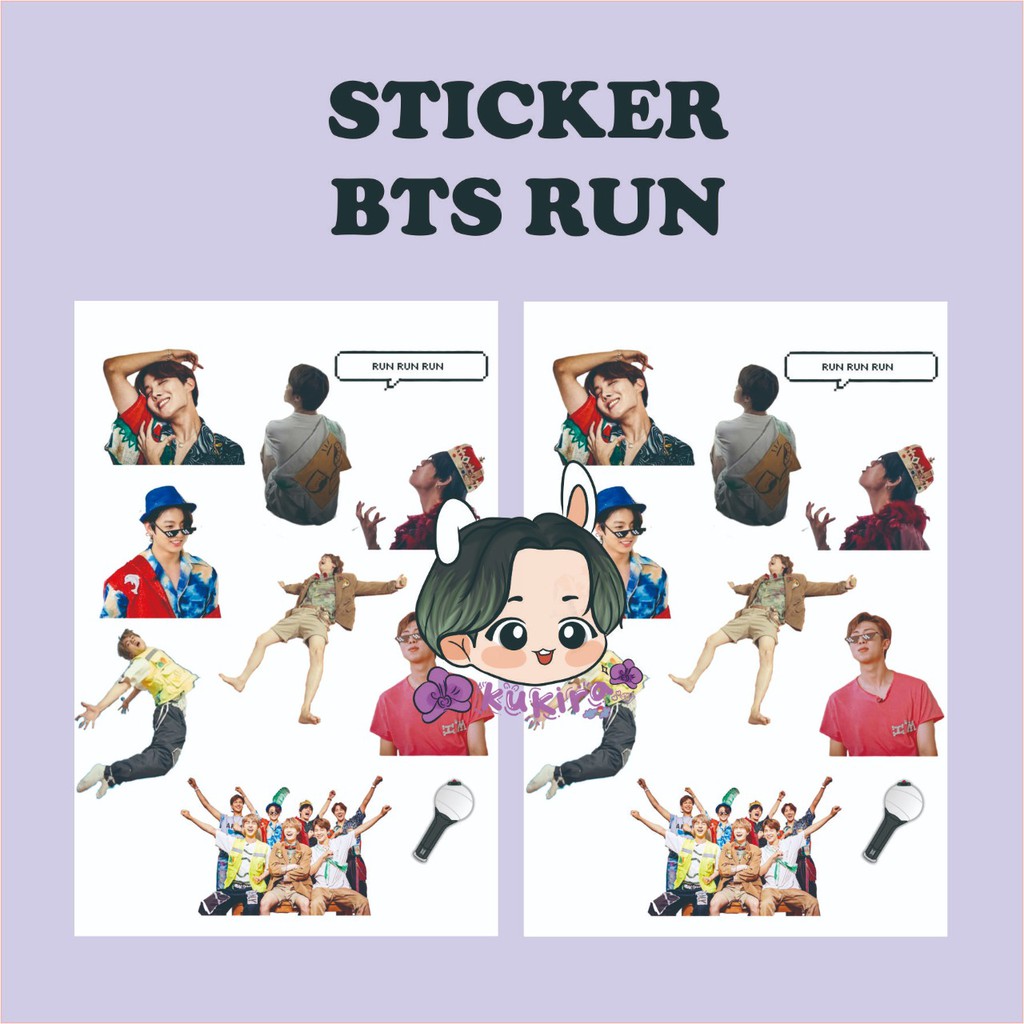 STICKER BTS RUN EDITION FUNNY