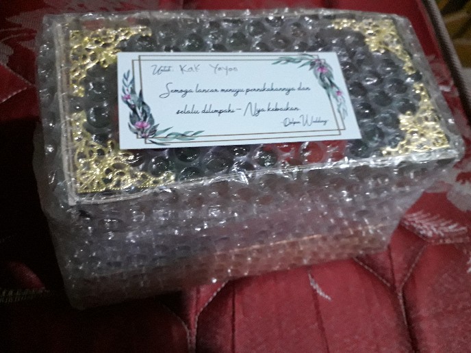 Kotak Cincin Gelang Frame Tutup Mika Untuk Seserahan/ Lamaran Fcg