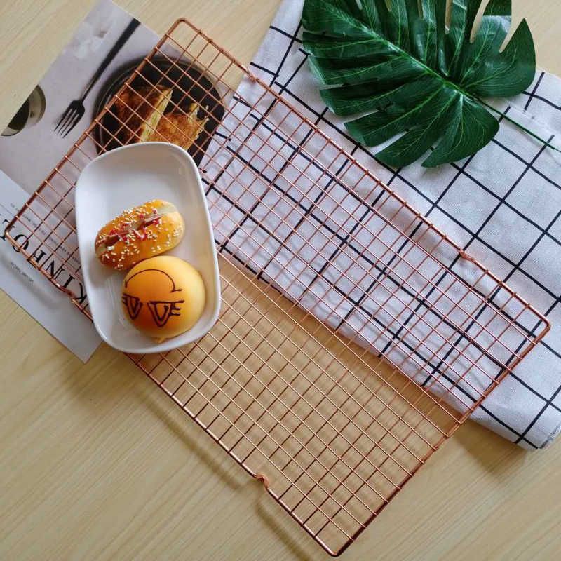 Stainless Rose Gold Cake Cooling rack 40x25cm / rak pendingin kue