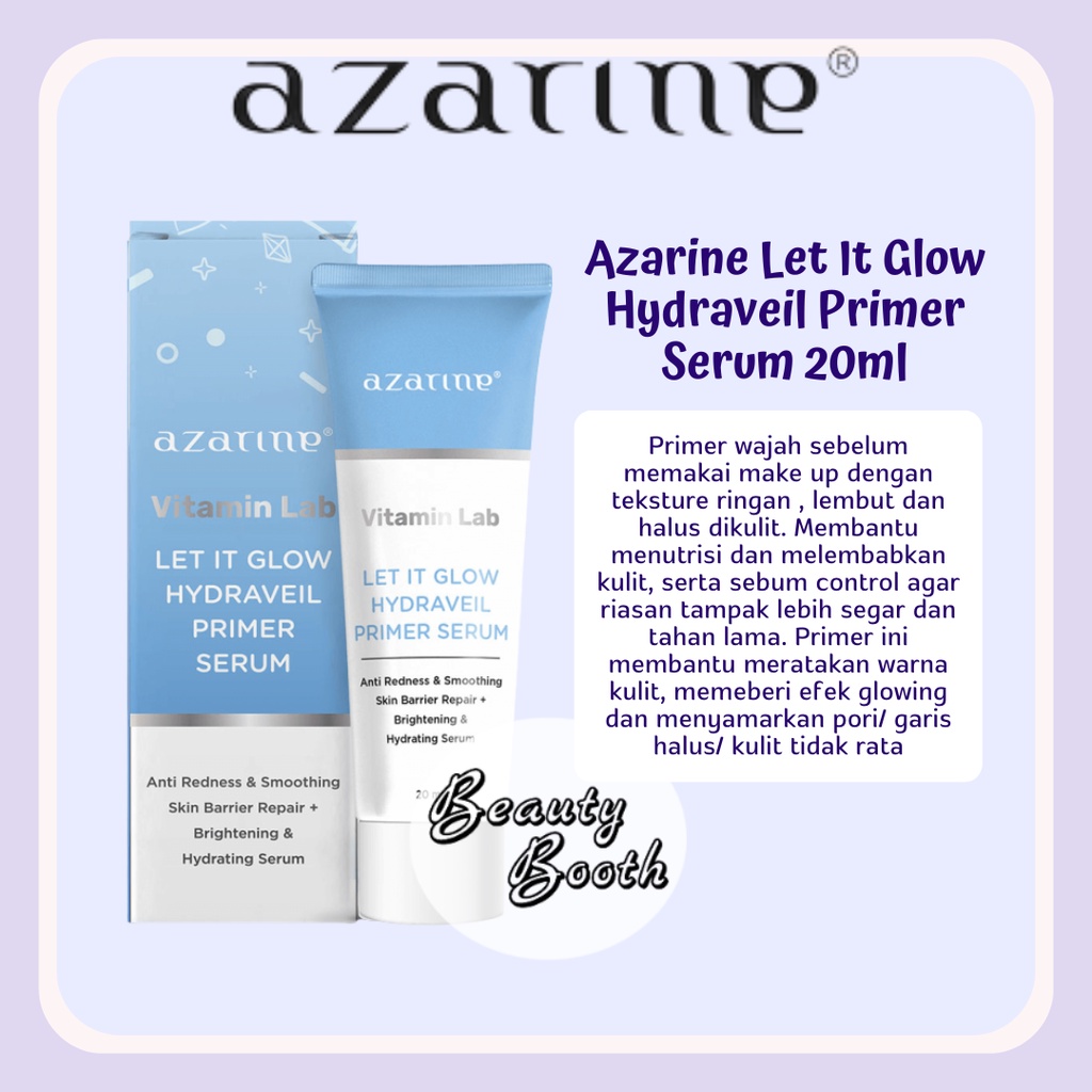 Azarine Let It Glow Hydraveil Primer Serum 20ml Serum Matte My Day