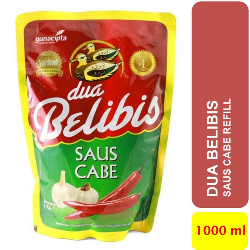 

Saus Cabe kemasan refill 1 kg merk DUA BELIBIS