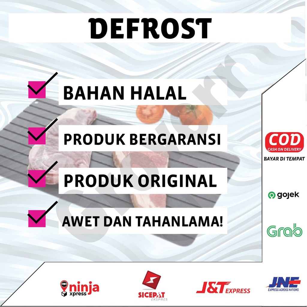 Defrost Magic Fast Defrosting Tray Plate Alat Pelunak Pencair Makanan Daging Ikan Beku DF2