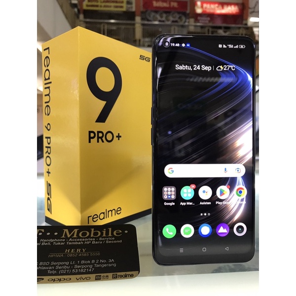 REALME 9 PRO+ 5G RAM 8GB 256GB - NFC - AURORA GREEN - SECOND LIKE NEW - FULLSET ORI