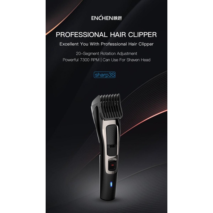 Enchen Sharp3S Alat Cukur Elektrik Hair Clipper Rechargerable ( Al-Yusi )