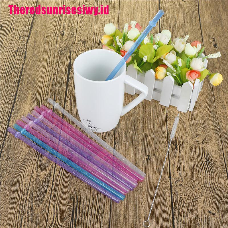 25 Pcs Sedotan Minum Bahan Plastik Motif Garis Warna-Warni Untuk Pesta Pernikahan