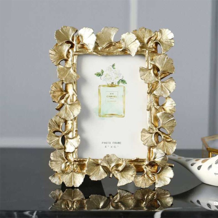 Triple W Nordic Gold Photo Frame Bingkai Foto Meja Emas Figura Dinding Tembok 3R Premium