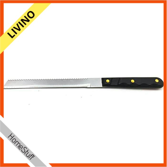 POTONG PISAU BOLU ROTI TARTPisau KUE dua Roti Stainless sisi panjang Steel bagus.ID kwalitas LIVINO
