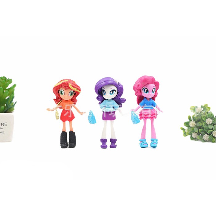 ACTION FIGURE MY LITTLE PONY EQUESTRIA GIRLS SET 6 PCS TOPPER CAKE