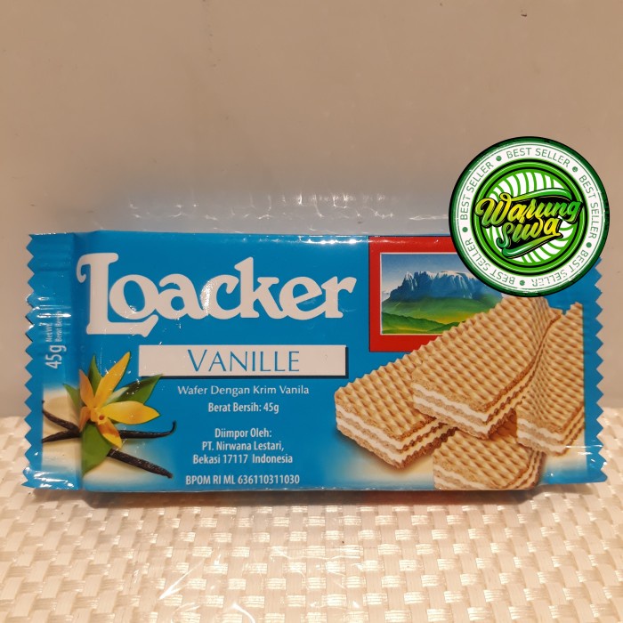 

wafer loacker vanille || wafer dengan krim vanila 45 gram