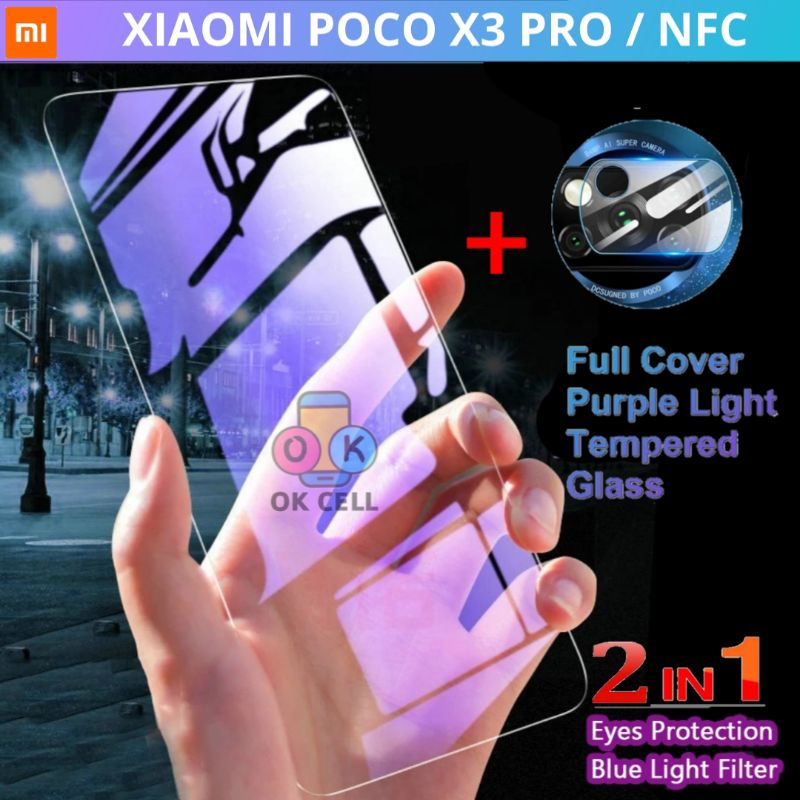 Tempered Glass Anti Blue Light Xiaomi Poco X3 Pro NFC - Tg Anti Gores Radiasi Poco X3 Nfc Pro Screen