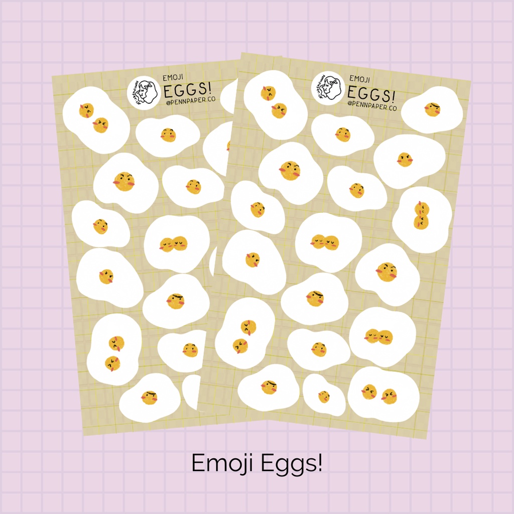

[pennpaper] Emoji Eggs Deco Sticker Bujo Bullet Journal