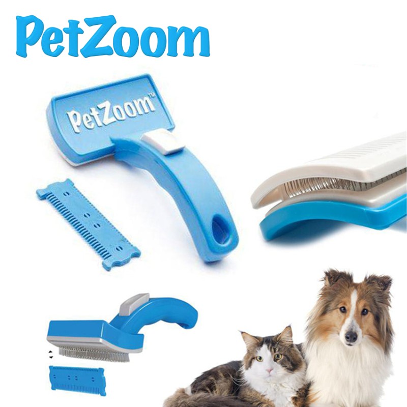 Sikat Sisir Hewan Pet Zoom Self Cleaning Grooming Brush PetZoom Anjing