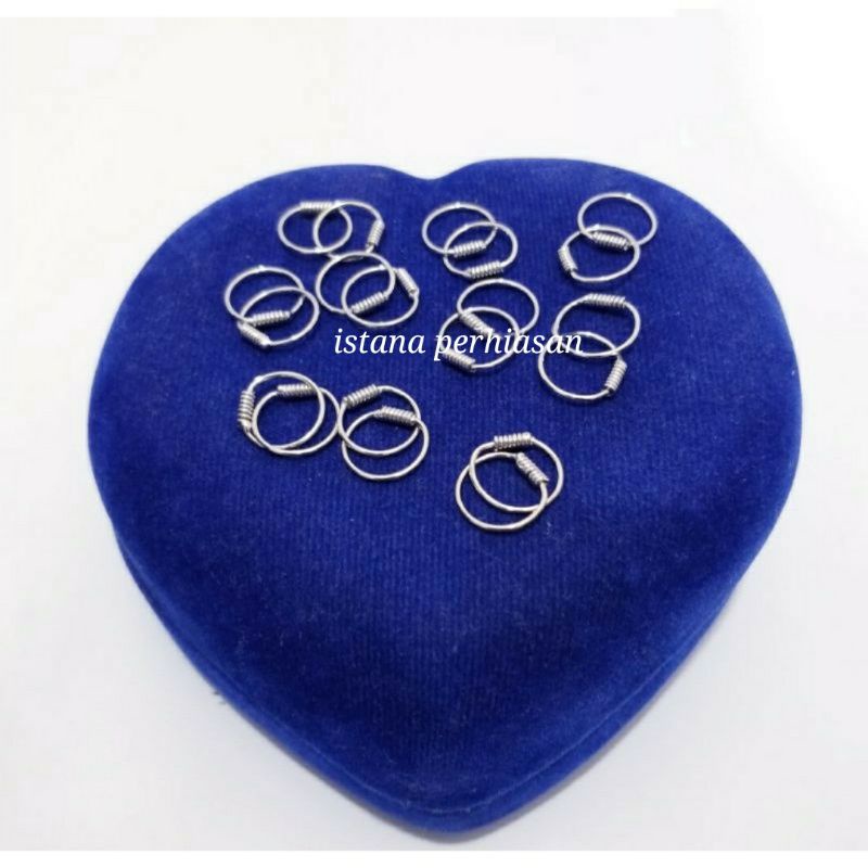 ANTING KAWAT PERAK SILVER ASLI 925 LAPIS EMAS PUTIH - ANTING ANAK WANITA PERAK ASLI - A283