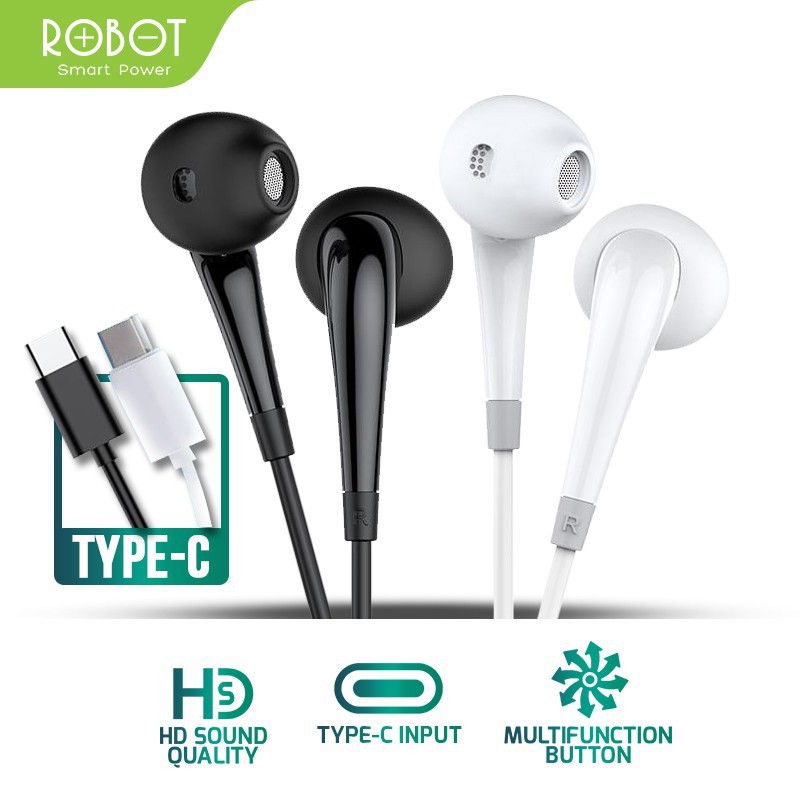 Robot RE701C In-ear Powerful Bass High Definition Sound Quality Type-C / Original