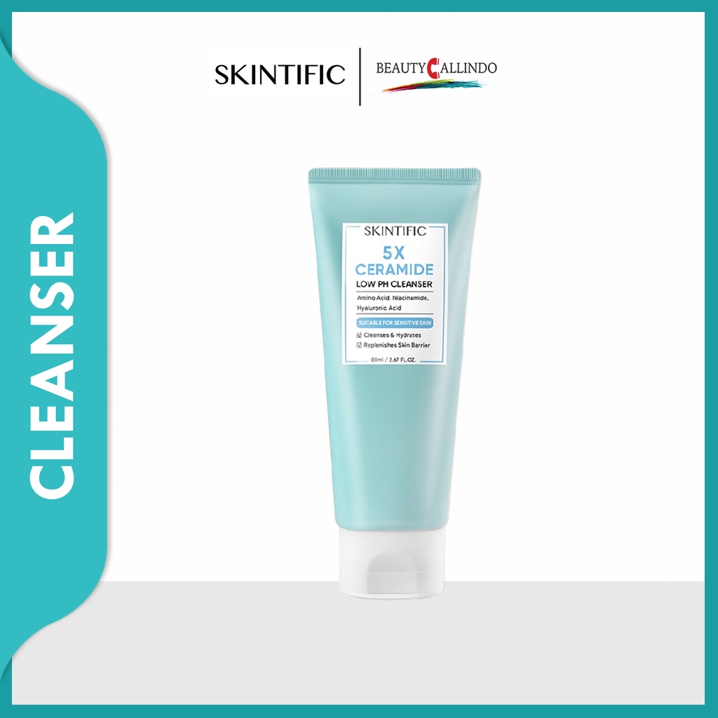 SKINTIFIC - 5X Ceramide Low pH Cleanser Gentle Cleanser For Sensitive Skin 80ML