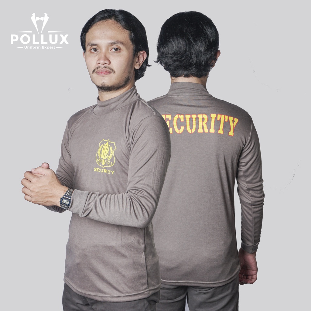 Satpam Baju Kaos Security Kaos Satpam Kerah Tinggi Pria Lengan Panjang Kaos Dalam Tangan Panjang