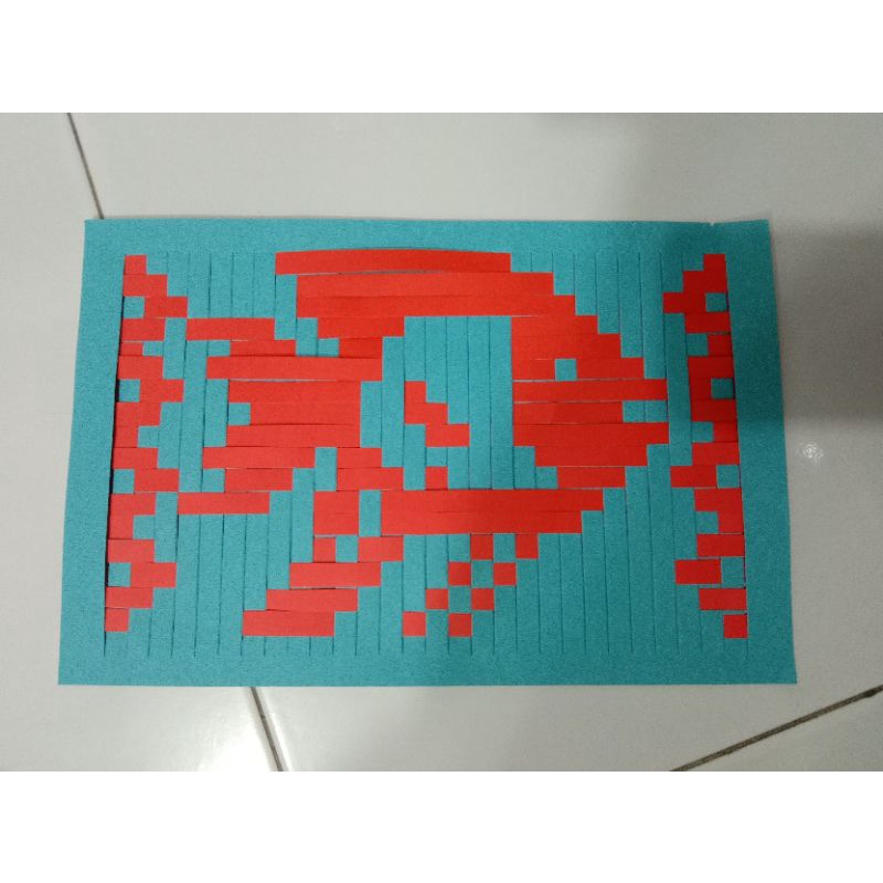 prakarya anyaman kertas ikan
