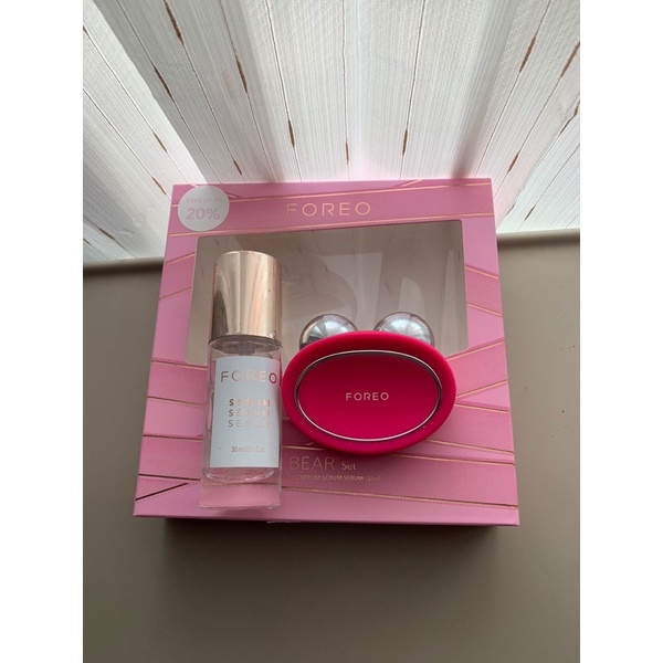 Preloved Foreo Bear Fushia dan Serum Serum Like New