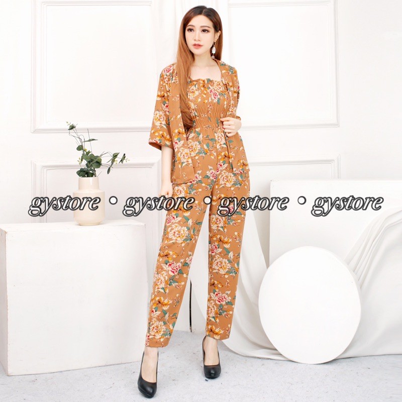 One Set Jumpsuit  2in1 Floral 105