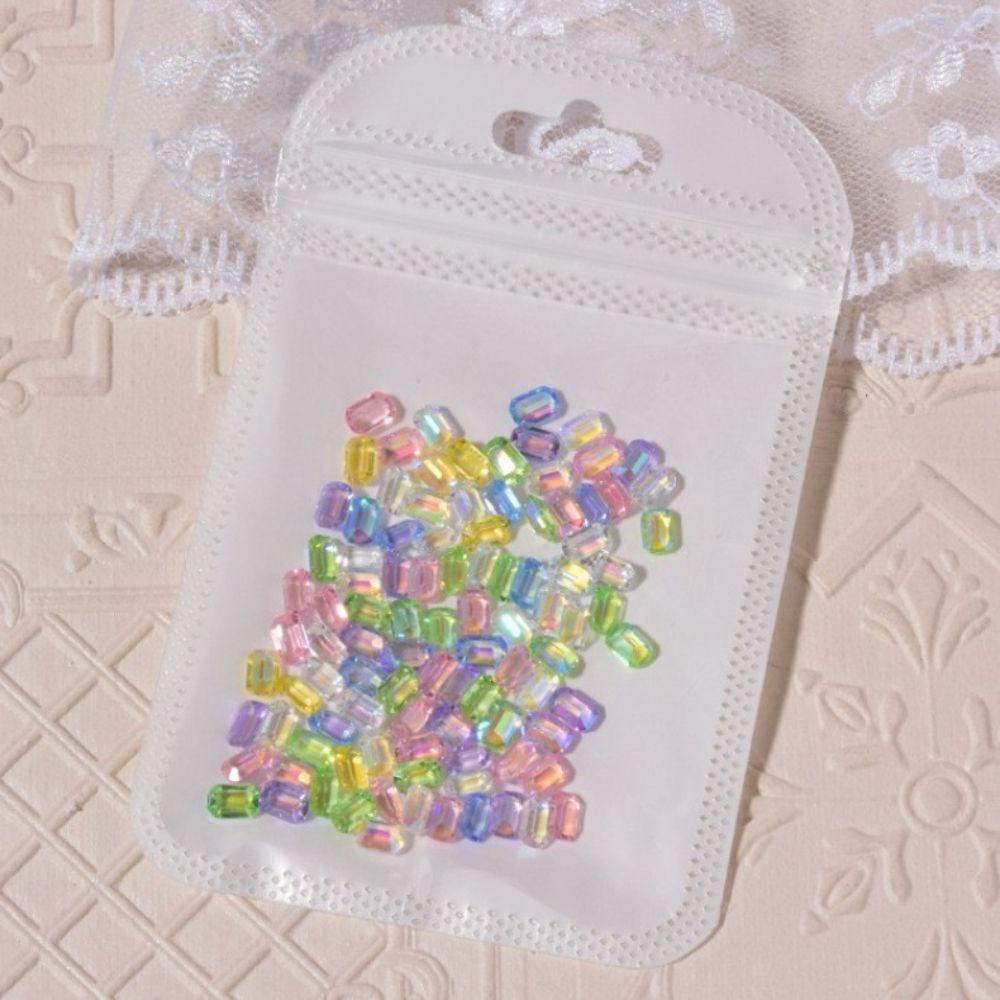 MXBEAUTY Nail Art Charms Aurora Resin Cinta Hati Kuku Salon Manicure Aksesoris DIY Bahan Kuku 3D Dekorasi Kuku