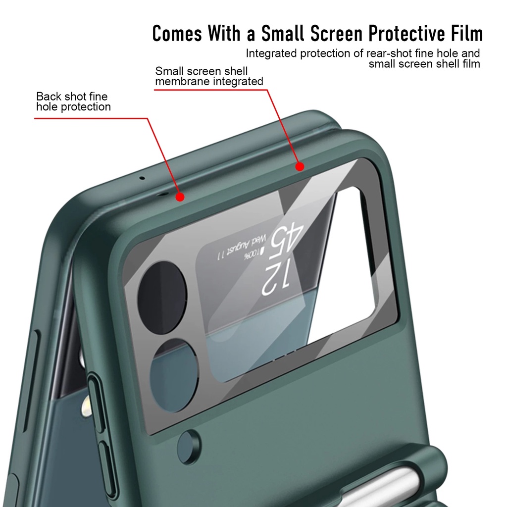 Case Pelindung Handphone Shockproof Ultra Tipis Matte Dengan Engsel Magnetik Untuk Samsung Z Flip 4