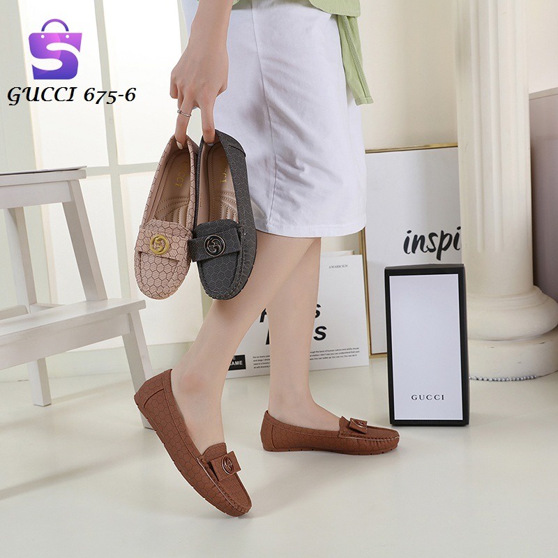 SEPATU WANITA FLAT LOAFERS SHOES 675-6
