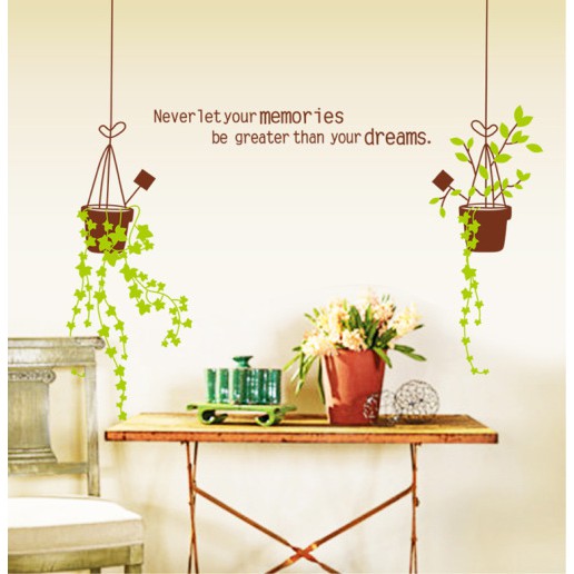 Reliza Wall Sticker Promo Paket Ramadhan Renda Garden Pot Gantung Stiker Dinding PR5