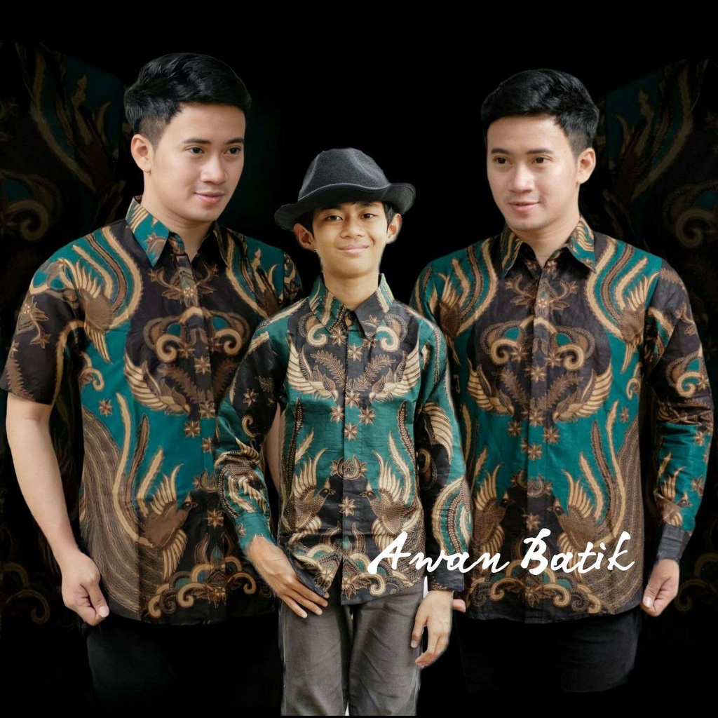 TERBARU Couple sweet || couple batik ayah dan anak cowok BATIK HIJAU