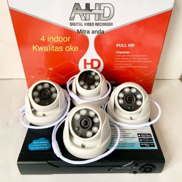 Paket cctv 4 camera indoor 3mp hdd500GB