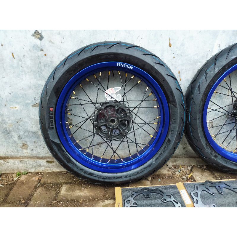 Paket Ban Supermoto WR WR155 Expedition 350-300 Pirelli Diablo Rosso