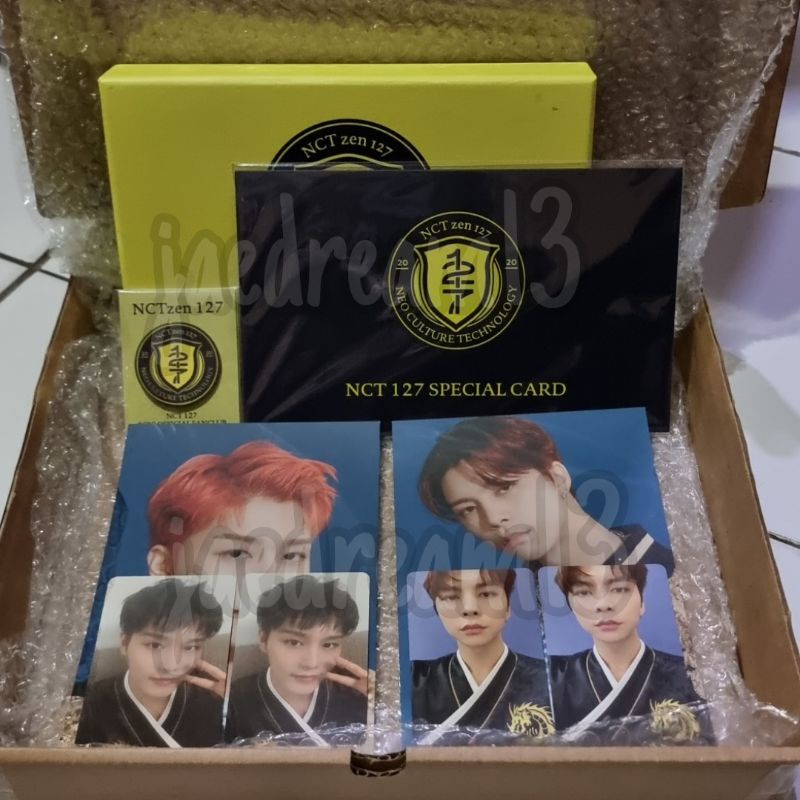 Welcome Kit 2020 NCT 127 - Welkit Johnny Taeil Emblem Badge Box