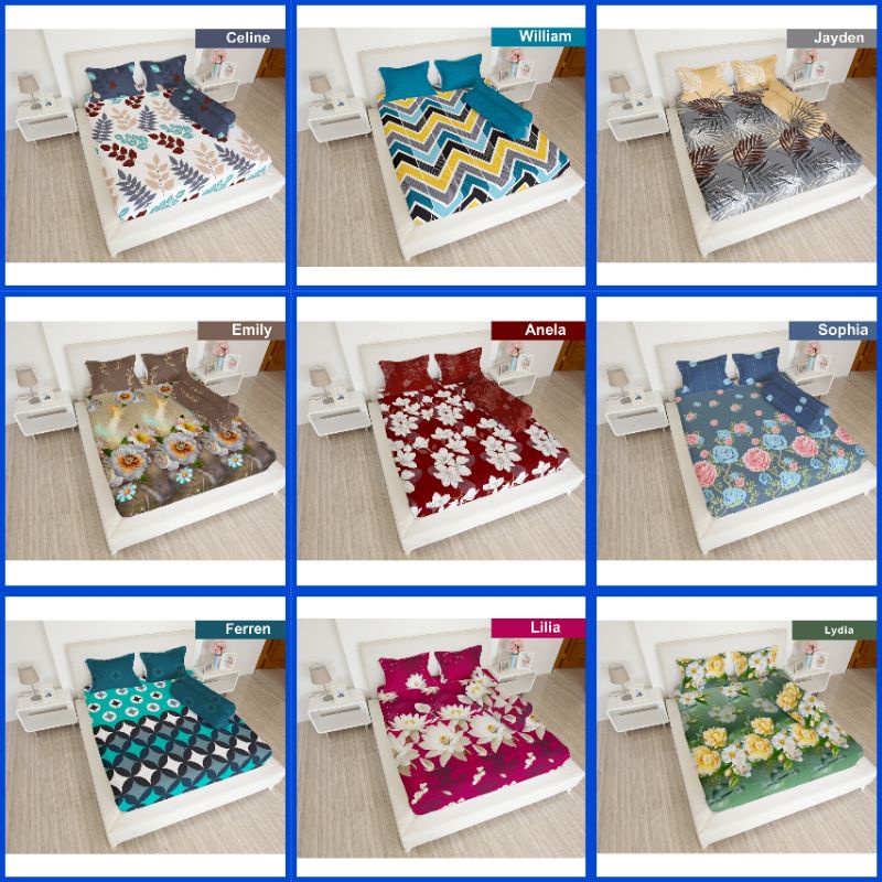 SPREI LADY ROSE KING180X200 CELINE WILIAM JAYDEN EMILY ANELA SOPHIA FERREN LILIE LYDIA PARISIAN