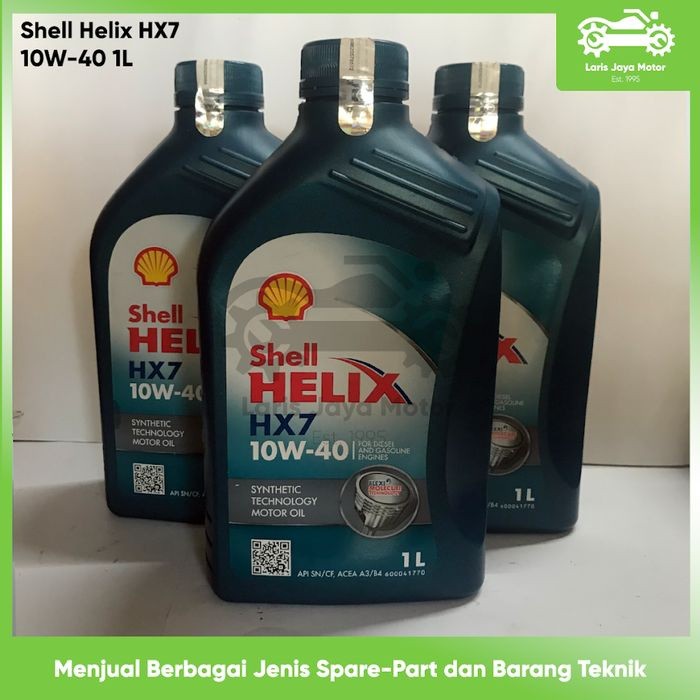 OLI SHELL HELIX HX7 SAE 10W-40 1LITER OLI MESIN ORIGINAL SHELL OLI MESIN MOTOR 4 TAK OLI MOTOR BEBEK