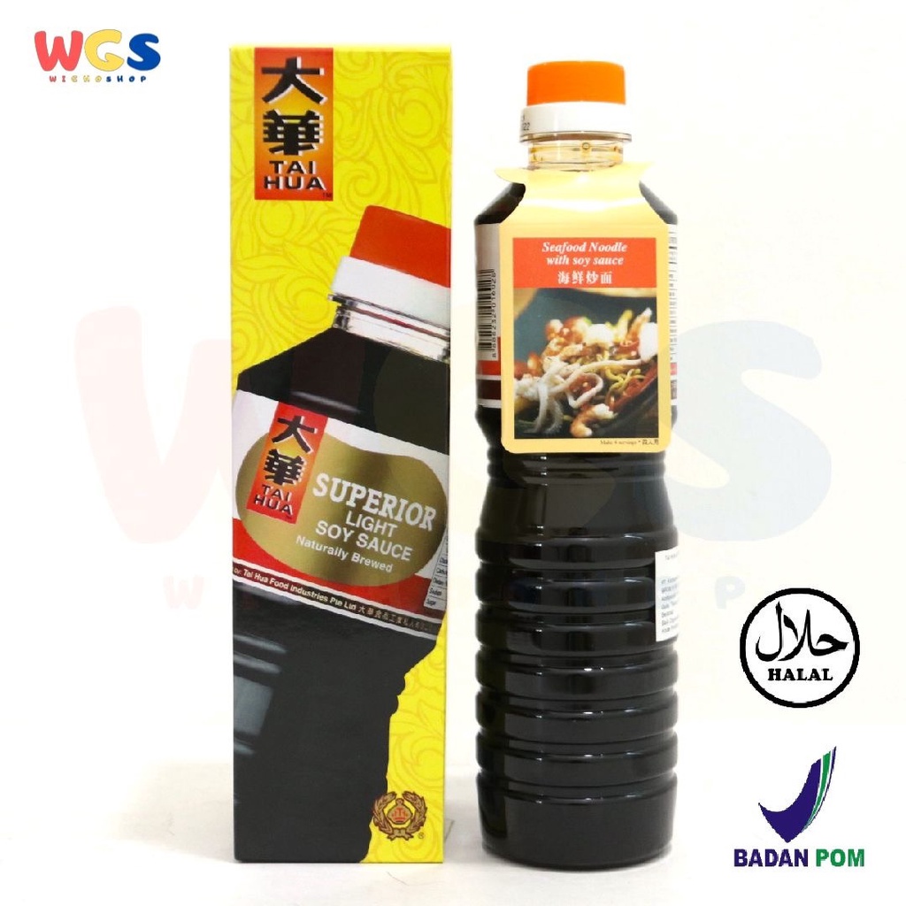 Tai Hua Superior Light Soy Sauce Naturally Brewed 640 ml - Kecap Asin