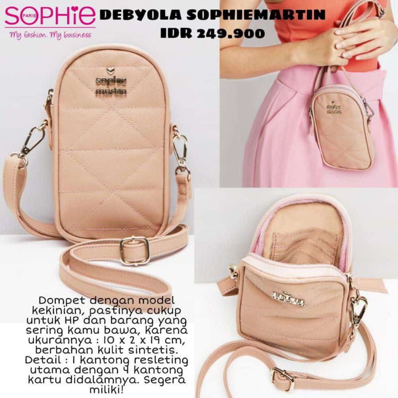 Dompet HP Wanita Debyola Sophie Martin Paris Eksclusive Premium Casual Simple Fashionable Original C