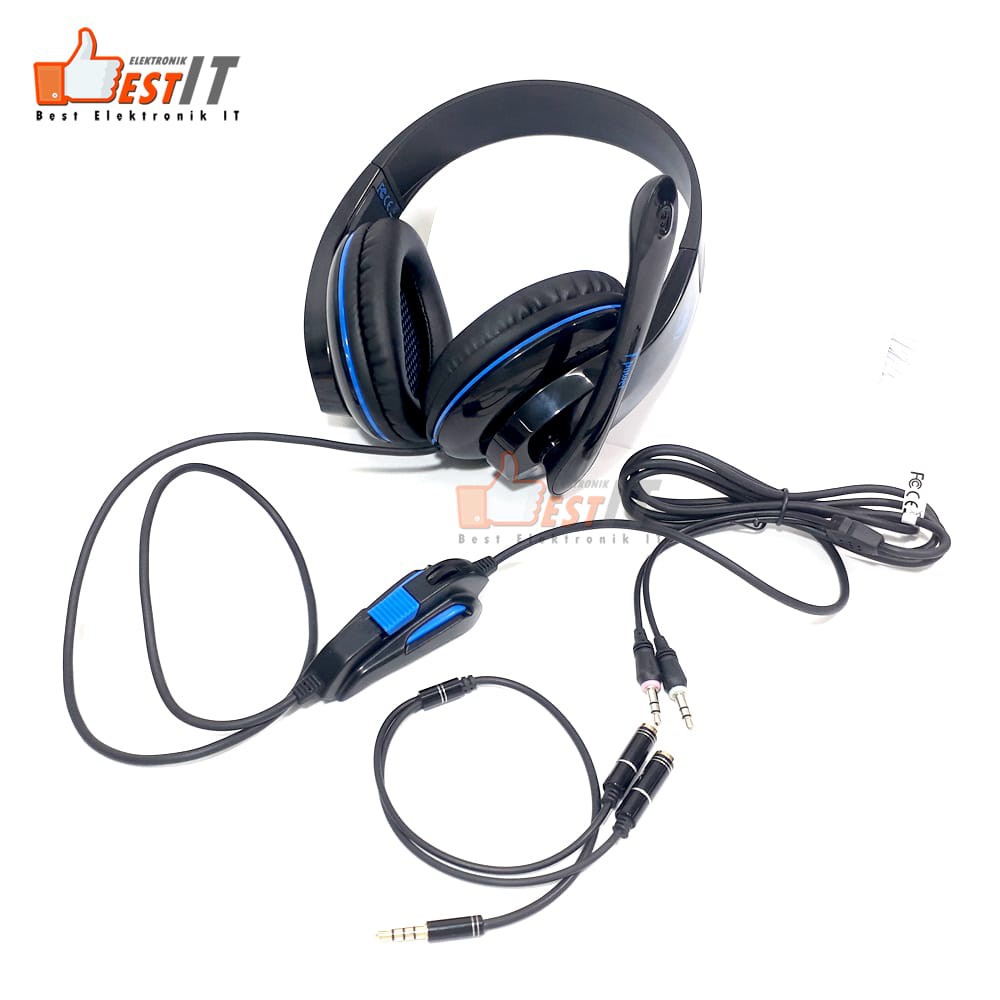 Headset Gaming Sades T Power SA-701 FREE SPLITTER AUDIO 1-2